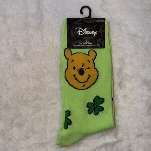 Disney Lime Green Winnie the Pooh Socks